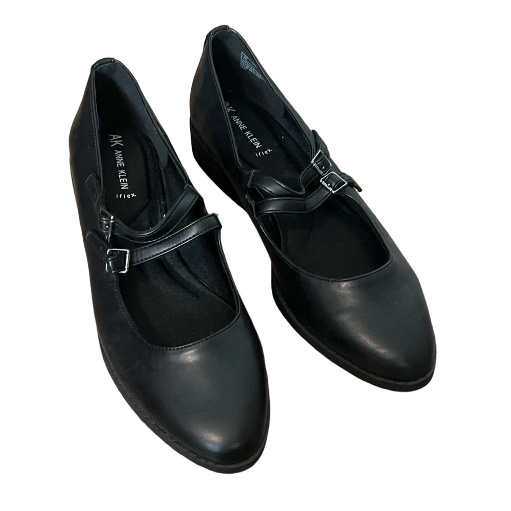 Anne Klein Faux Leather Black Dress Shoes